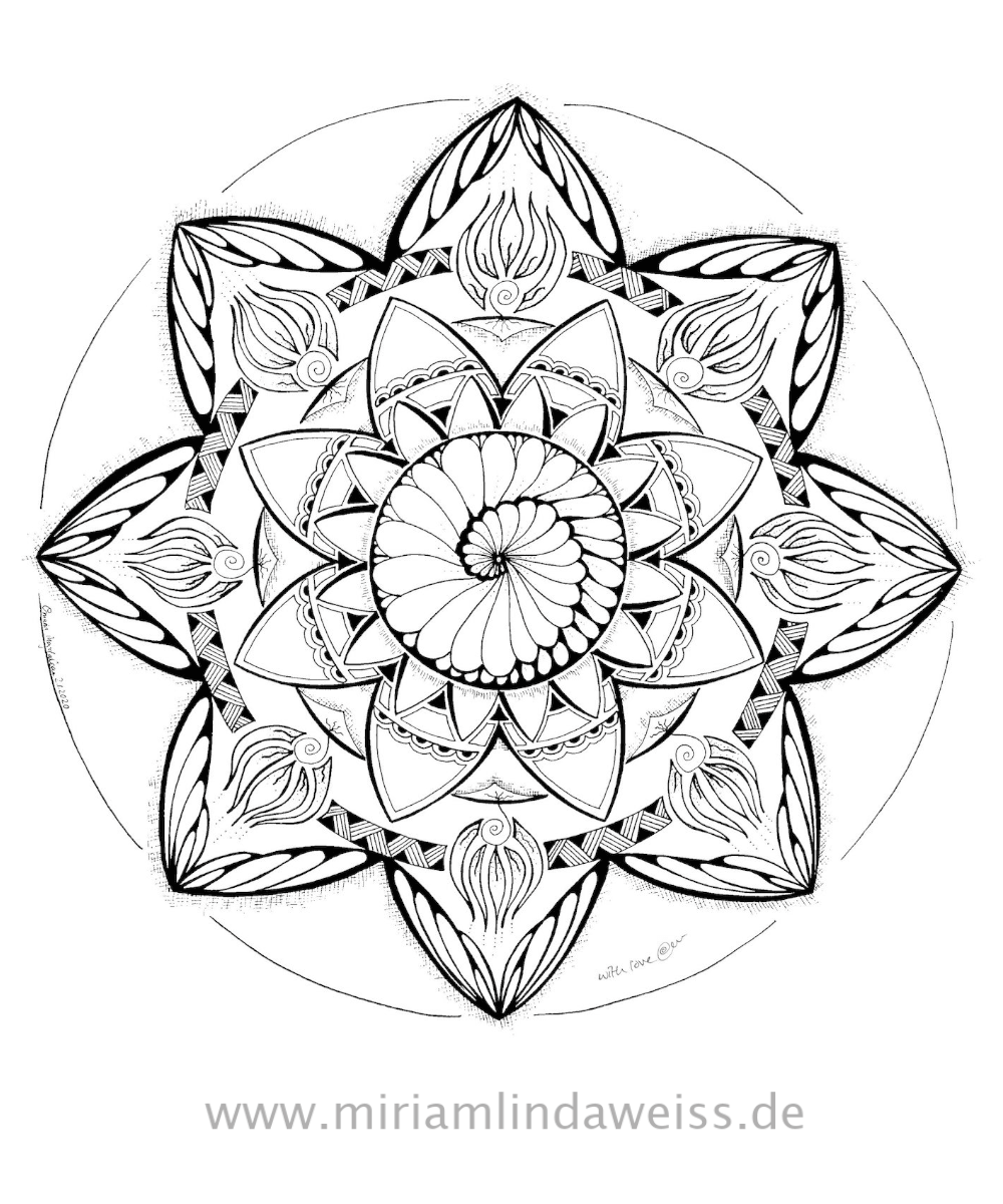 Mandala Bild zum Ausdrucken ⎥miriamlindaweiss.de